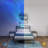 Metal Bed Frame 14 Inch With Headboard & Charging Station Galaxy Aurora Projector-1115613045