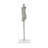 4.8x3x15.8" Aluminum Taper Candle Holder with Abstract Human Design and Marble Stand