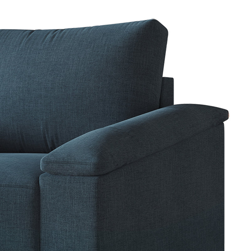 Canapé de réception Jacqualyn en tissu 57,87', Bleu très foncé