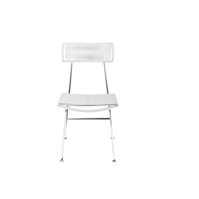 Chaise Hapi, Blanc / Chrome