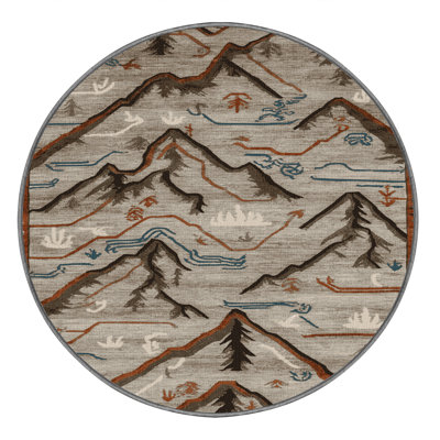 Machine Washable Nature Gray Area Rug