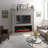 1500W Recessed-in Electric Fireplace with 3-Color Top Light, Remote Control, and Touch Screen-97996700