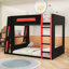 Lit superposé avec bureau, tablettes de rangement USB et lumière DEL-970473153-970473156