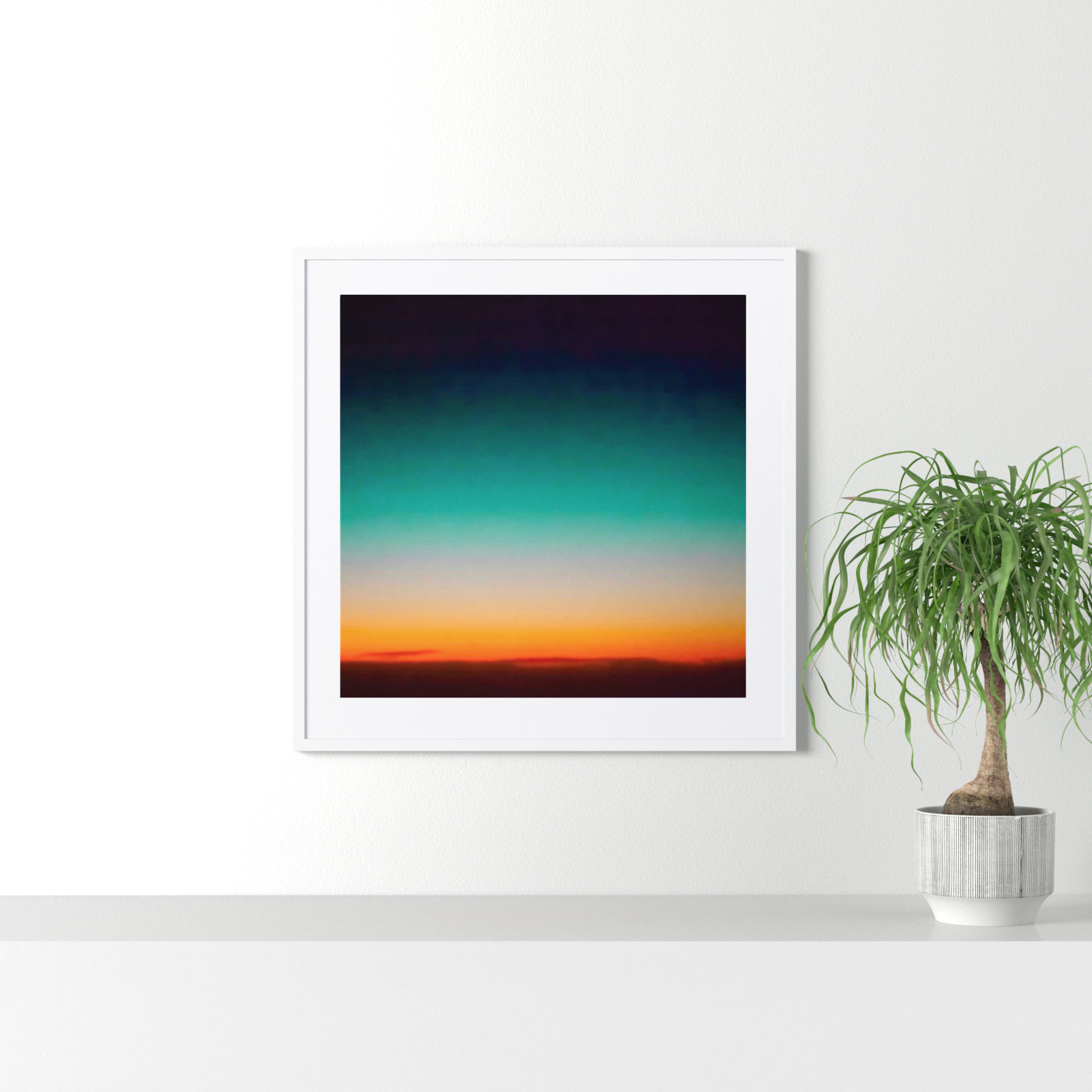 Sunrise Flying by Caroline Mint, White, 33.25" H x 33.25" W x 0.88" D