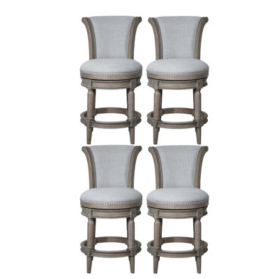 Upholstered Swivel Counter and Bar Stool