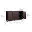 Armoire de rangement moderne en bois massif avec 3 tiroirs en rotin et 2 portes Ameer-118226024