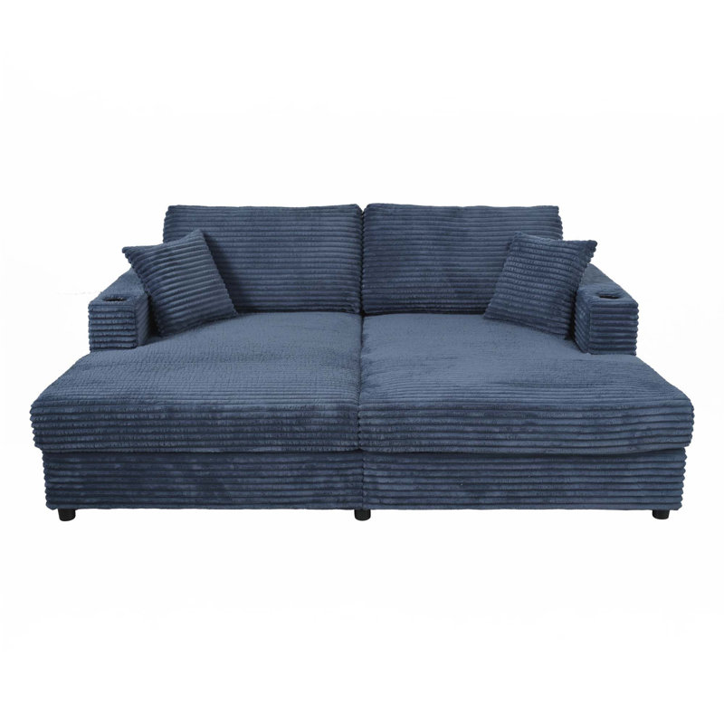 Canapé-lit 86,5 po, Bleu