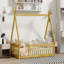 Lit simple, plancher en forme de tente, tipi avec garde-corps, lattes-1032649649