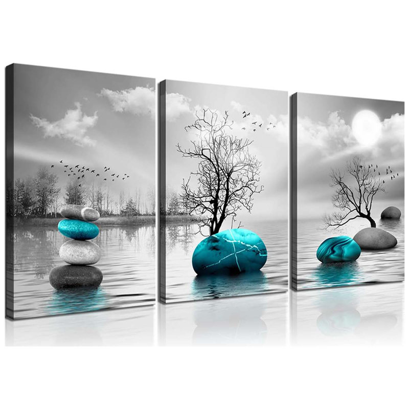 3 Piece Wrapped Canvas Print, 60 cm H x 120 cm W