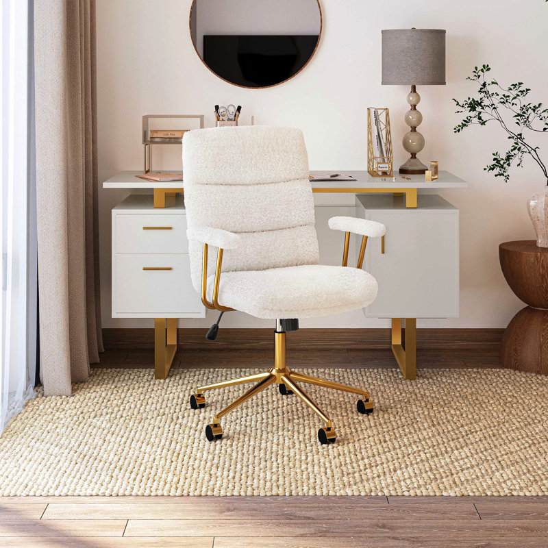 Chaise de bureau Elegant, Blanc
