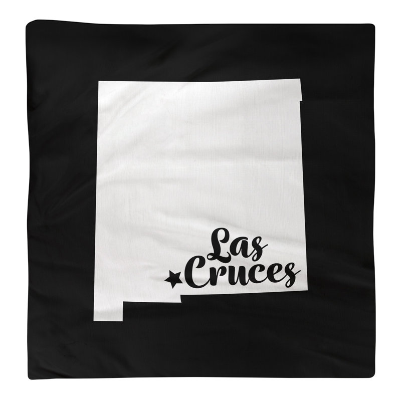 Cotton, Polyester Cities & Maps Square Napkin, Black, Cotton, 10" W x 10" D