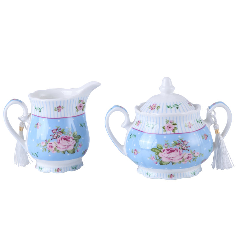 Albina Milk Jug & Sugar Bowl Set, Blue