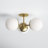 Deniaud Glass Semi Flush Mount-2133602614