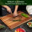 Acacia Extra Large Wood Cutting Board Butcher Block, Reversible Wooden Kitchen Block, Cheese Charcuterie Board, With Side Handles And Juice Grooves-88005404