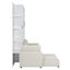 Lit escamotable mural avec canapé et tablettes Murphy, parfait pour les petits appartements peu encombrants