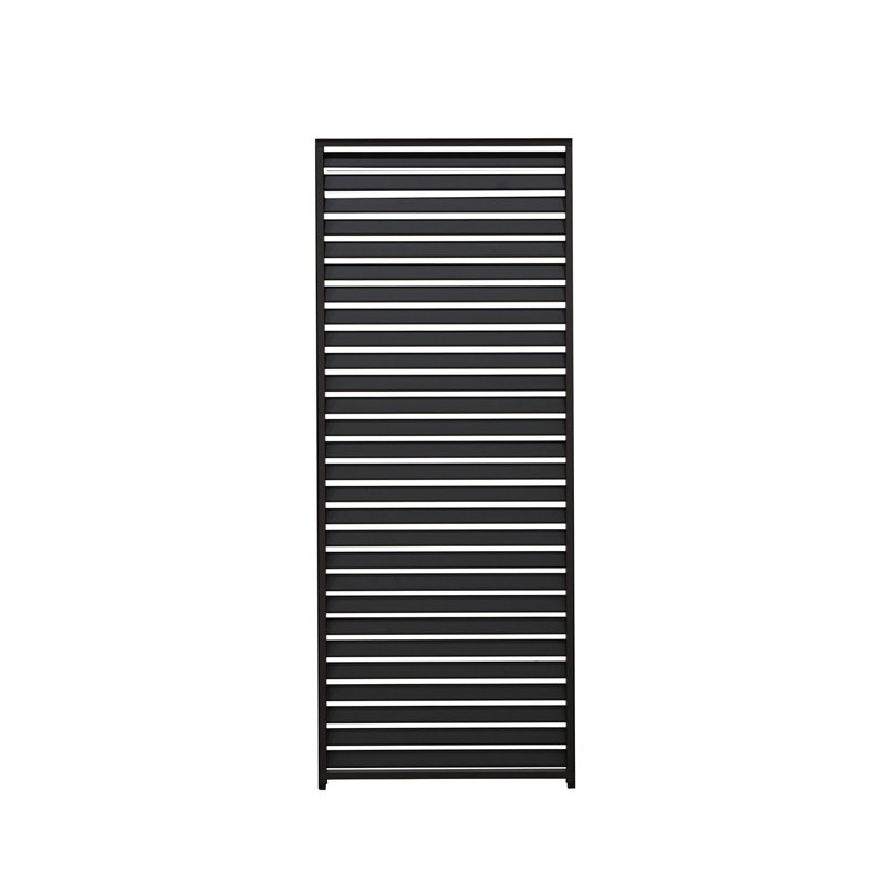 Pare-soleil à persiennes en aluminium, Noir, Panneau d'auvent mural