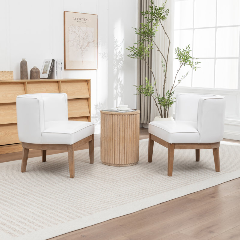 Fauteuil demi-tonneau Karoll, Ourson blanc, 2