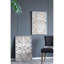 Boîte décorative murale à 2 feuilles avec cadre ombré de 23,5 x 1 x 35,5 po, fabrication en papier sophistiquée, décoration de 2 espaces de bureau et de famille, beau travail délavé gris, embellissement moderne