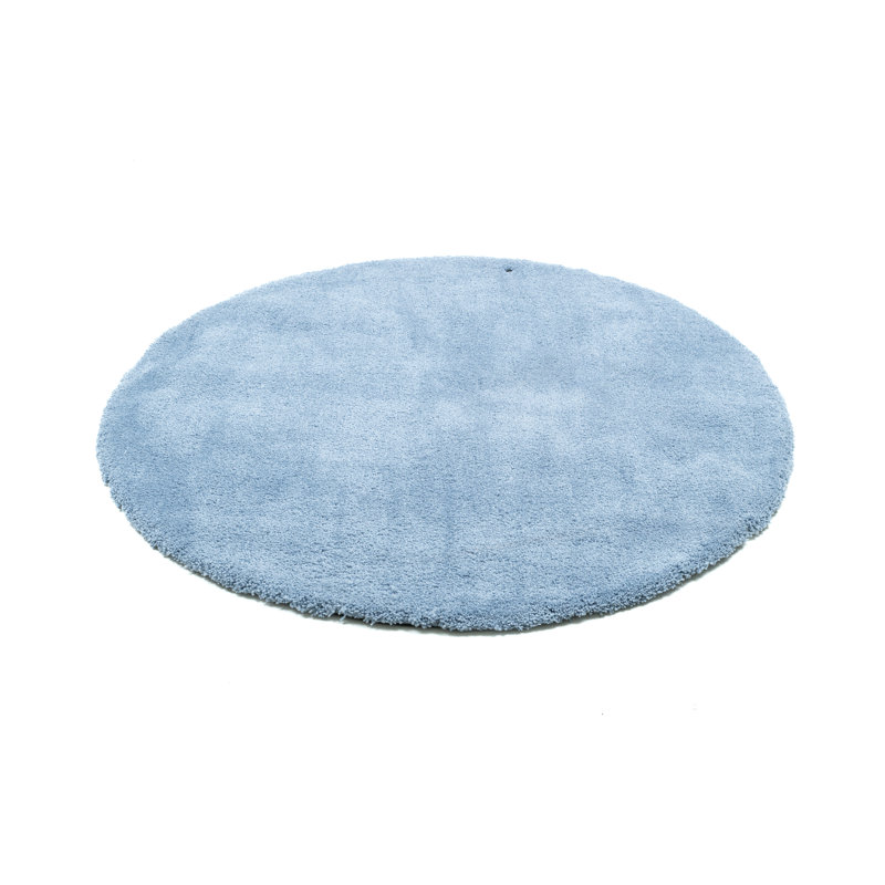 Solid Colour Hand Woven Area Rug, Rund 140 cm