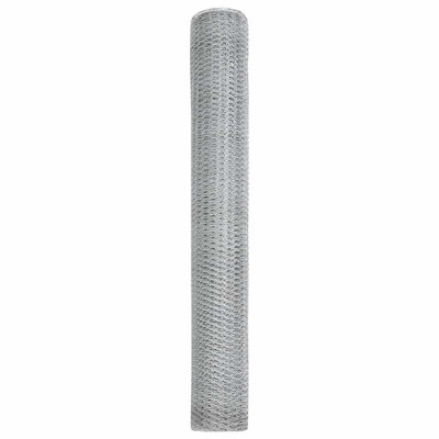 vidaXL Hexagon Fence Silver 3.94 x 328.08 ft Galvanised steel