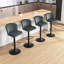 Lorraine Swivel Adjustable Height Counter Stool with Metal Frame-1520099111