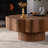 Irregular Shaped MDF Coffee Table with Open Storage, Easy Assembly, Sturdy Design for Living Room and Office