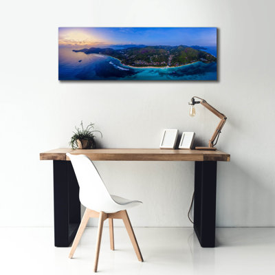 'Seychelles Mahe Island Paradise Panorama' by Epic Portfolio Canvas Wall Art, 60" x 20"