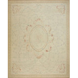 Antique Aubusson French Ivory 1880s Rug