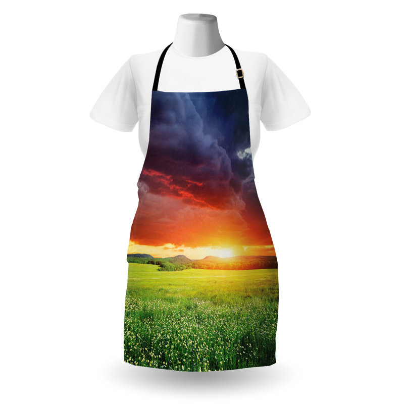 East Urban Home Colourful Apron Unisex Sunset Modern View Adult Size Multicolor