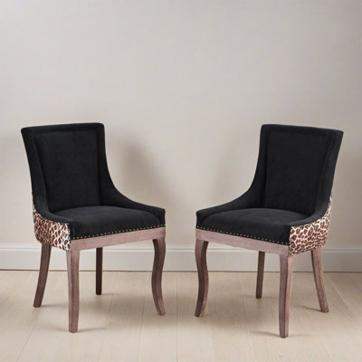Ensemble de 2 chaises de salle à manger, chaise Parson moderne rembourrée, chaises d'appoint pour la salle à manger de cuisine