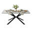 Extendable Beech Metal Base Dining Table