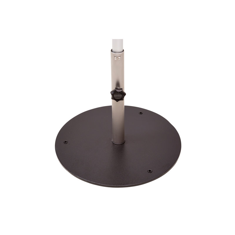 Safari 8.9' Round Umbrella, Round Metal base + 2" Stainless Steel Tube, Natural