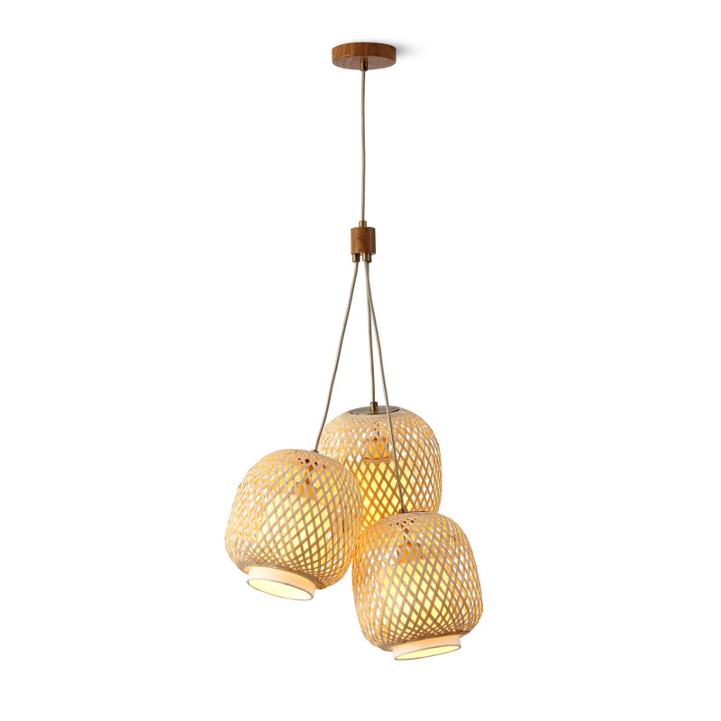 FOS 3 - Light Brushed Brass Cluster Pendant