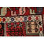 Tapis rouge en laine noué à la main de conception unique 4 pi 2 po x 6 pi 7 po années 1970 Starlett