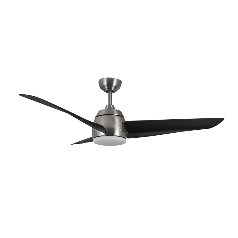 Thalia Smart LED Downrod Ceiling Fan, Matte Black, Brushed Nickel