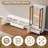 102.4'' White Entertainment Center for 55/65/75 Inch TV, Modern Wooden Media Console Set Of 2 Includes Tv Stand With Storage And 3-tier Display Cabinet With 2 Drawers For Living Room And Bedroom-1490772158
