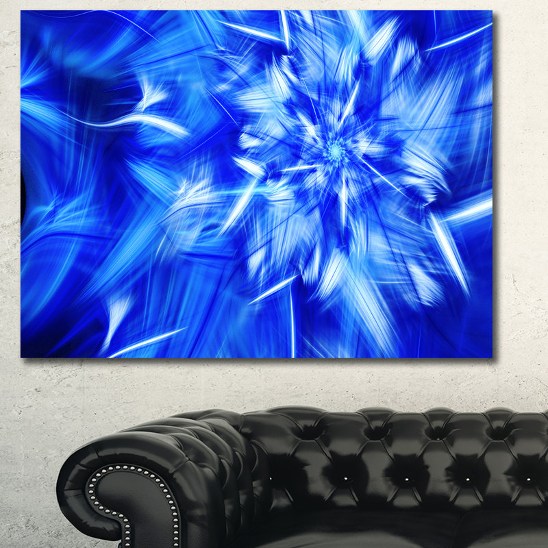 « rotatif blue blue fireworks », impression sur toile tendue, H 30 po x l 40 po x P 1 po