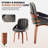 Chayne Modern Upholstered Faux Leather Dining Chairs With Swivel-1109091532