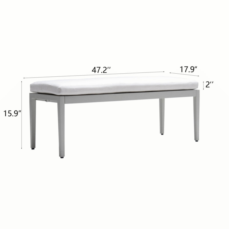 Clower Aluminum Dining Bench