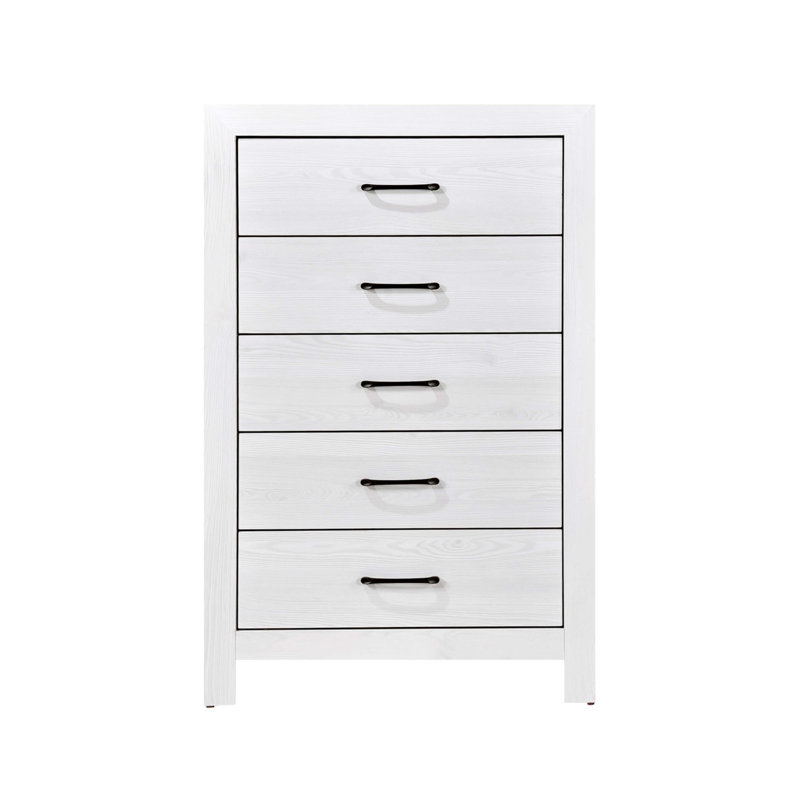 White Finish Bedroom Storage Chest, White