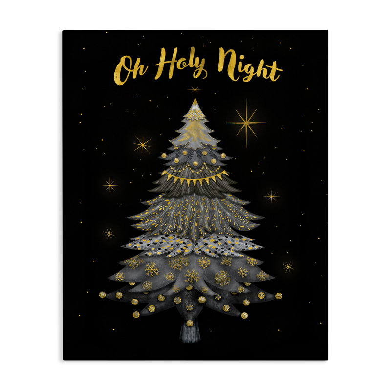  Oh Oh Night Night Winter Tree, art mural sur toile par Darlene Seale, H 30 po x l 24 po