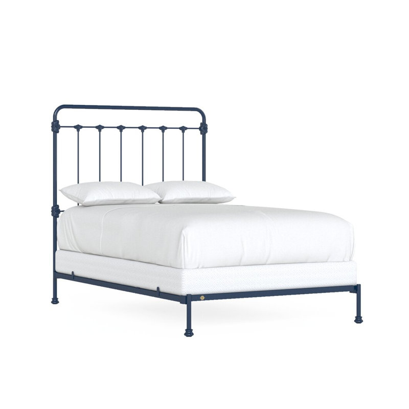 Lit en fer Picket Fence, Full / Double, Marine