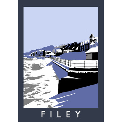 Filey in Snow 1 Piece Wall Art