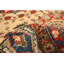 Tapis unique en laine noué à la main style Ouzbék Gazni des années 2010 de 6 pi 9 po x 9 pi 6 po beige / brun Fundin