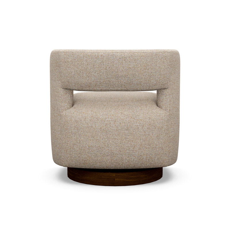 Crystle Swivel Barrel Chair, 5246-74, Walnut