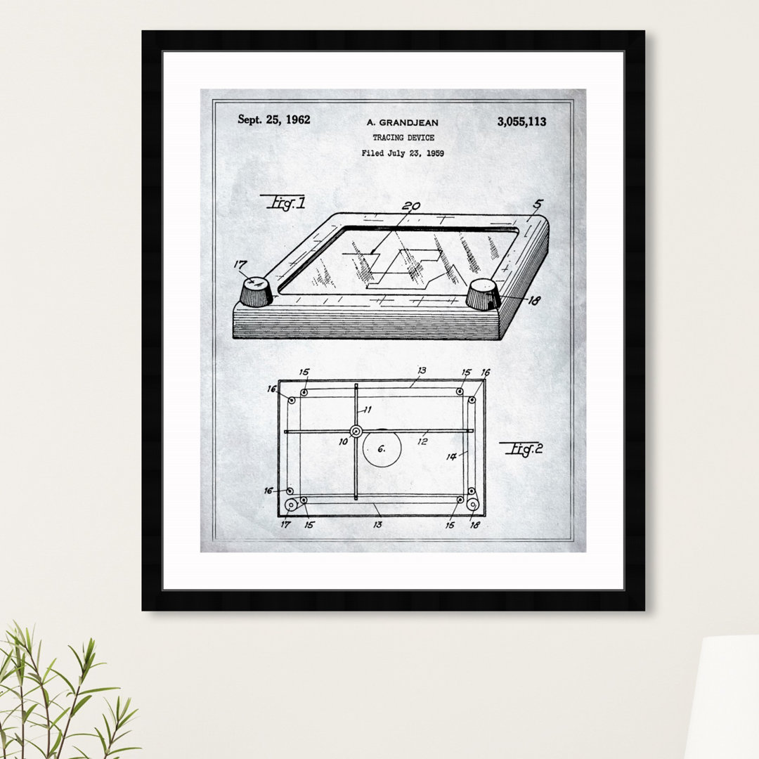 'Etch a Sketch 1962' Framed Graphic Art