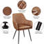 Upholstered Dining Chair with Modern Tufted PU Leather-1443262190