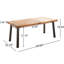Splendide table de salle à manger industrielle moderne avec plateforme en bois et structure en métal