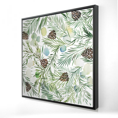Pine Cone Pattern Print On Canvas