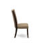 L'ensemble de table de salle à manger 3 pièces pour petits espaces comprend une table de cuisine ronde avec piédestal et 2 chaises Parson en tissu de lin sable clair, lin blanc-546808513-659802620-659802623